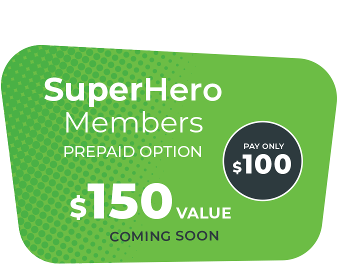 Irymple Superwash Superhero Members Prepaid Option
