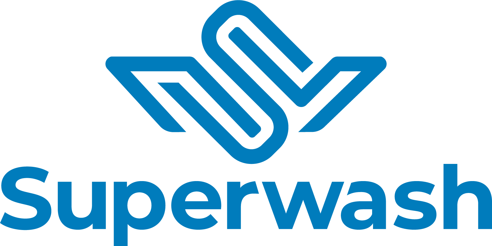 Superwash Brand Stacked Blue